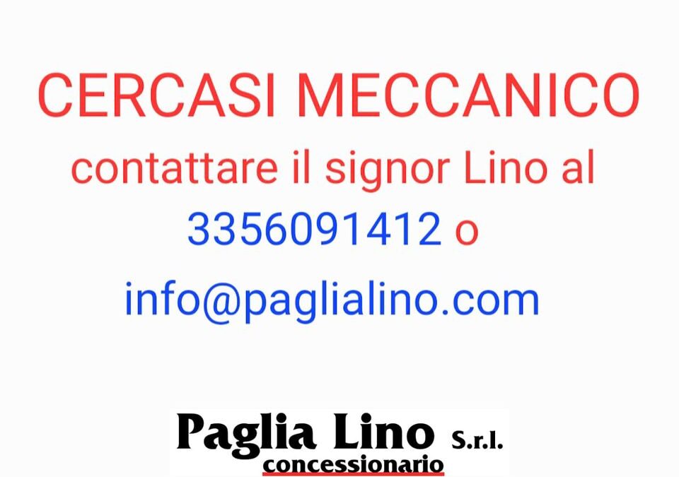 CERCASI MECCANICO!
